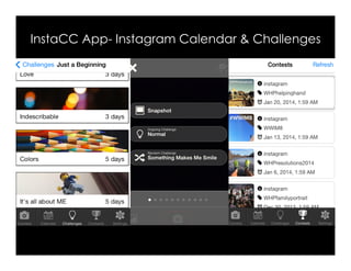 InstaCC App- Instagram Calendar & Challenges
 