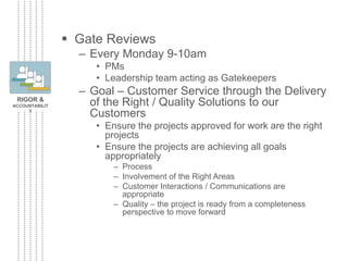 2014 sdlc project and gate process rollout published v6 | PPTX