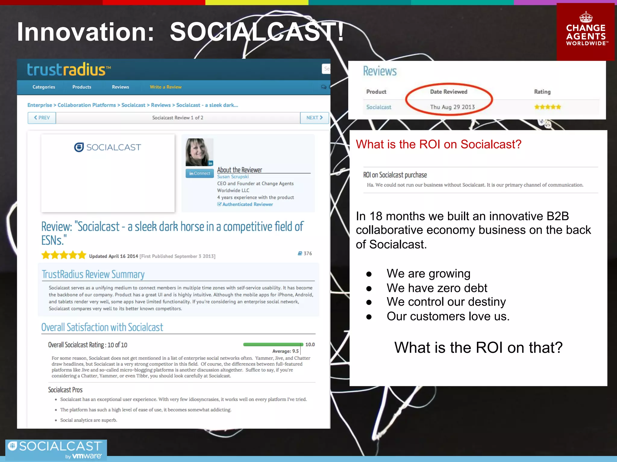 On sale now for £175 or you can sign up for the CAWW chapter on our web site.
Innovation: “Smarter Innovation”
 