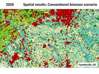2020 
Spatial results: Conventional biomass scenario 
Fayetteville, NC 
 