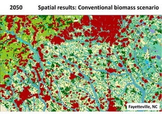 2050 
Spatial results: Conventional biomass scenario 
Fayetteville, NC 
 