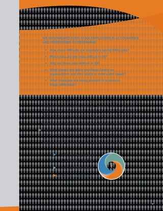 HR LEADER
1. HR as Supply and
Demand Experts
2. HR as Marketers
3. HR as Designers
3
WE INTERVIEWED OVER 37,000 EMPLOYERS IN 42 COUNTRIES
AND TERRITORIES TO DETERMINE:
•	 How much difficulty are employers having filling jobs?
•	 Which jobs are the most difficult to fill?
•	 Why are those jobs difficult to fill?
•	 What impact are talent shortages having on
organizations and their ability to meet client needs?
•	 What strategies are being pursued to overcome
these difficulties?
As in 2013, more than one in five global employers are still not pursuing
strategies to address talent shortages. However, the lack of a single
solution doesn’t mean that business can’t act. As we highlighted last
year, the answer rests with Human Resources (HR) —the one group
with the expertise and influence to reshape their companies’ talent-
base by acting decisively to ensure a sustainable workforce.
The HR profession is rapidly changing and expanding. As the world
of work evolves, new areas of expertise are required to drive business
results within organizations. In this paper, we have identified three
distinct roles HR must play to help organizations succeed.
 