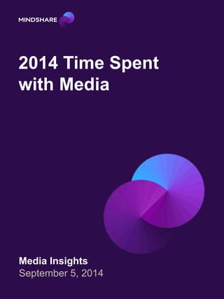 2014 Time Spent 
with Media 
Media Insights 
September 5, 2014 
 