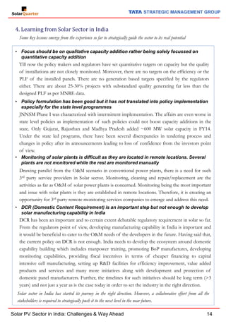 Solar PV Sector in India: Challenges & Way Ahead | PDF