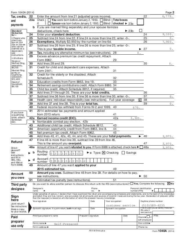 2014 turbotaxreturn 1 form 1040a line 28