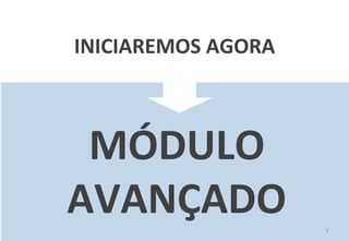 3	
  3	
  
INICIAREMOS	
  AGORA	
  
MÓDULO	
  	
  
AVANÇADO	
  
 