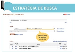 17	
  
ESTRATÉGIA	
  DE	
  BUSCA	
  
PARA	
  INSERIR	
  
NO	
  CAMPO	
  	
  
DE	
  BUSCA	
  
 