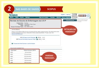 NAS	
  BASES	
  DE	
  DADOS	
  2	
   SCOPUS	
  
DETALHES	
  DO	
  
PERIÓDICO	
  
PERÍODO	
  
INDEXADO	
  
 
