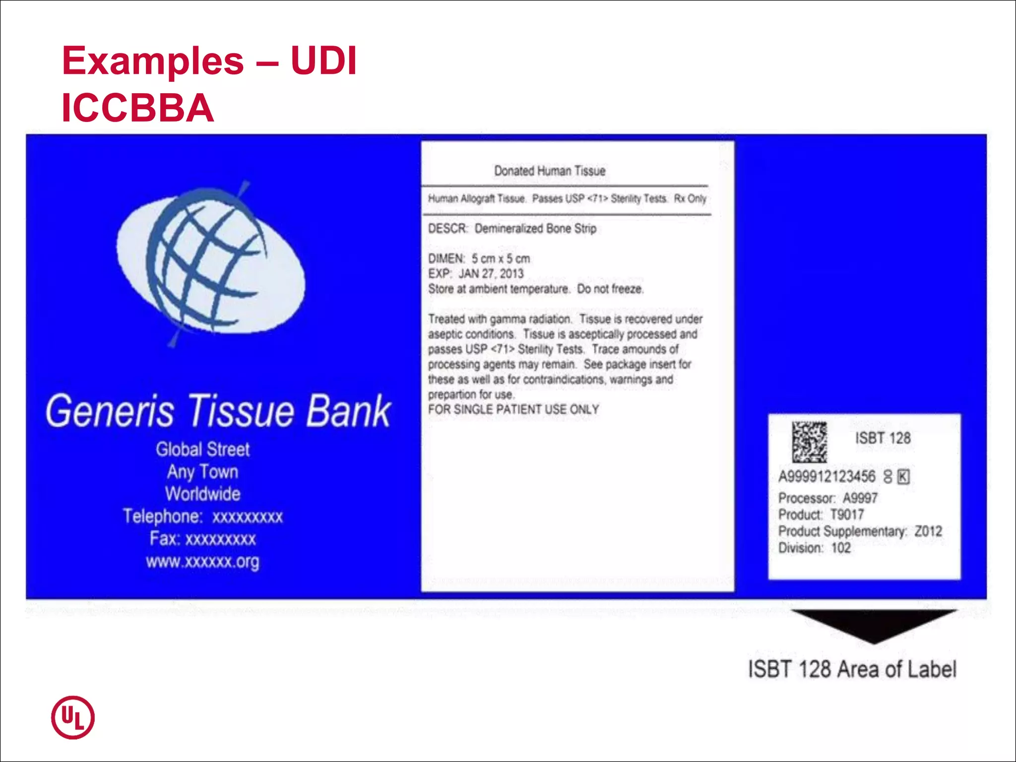 Examples – UDI
ICCBBA
 