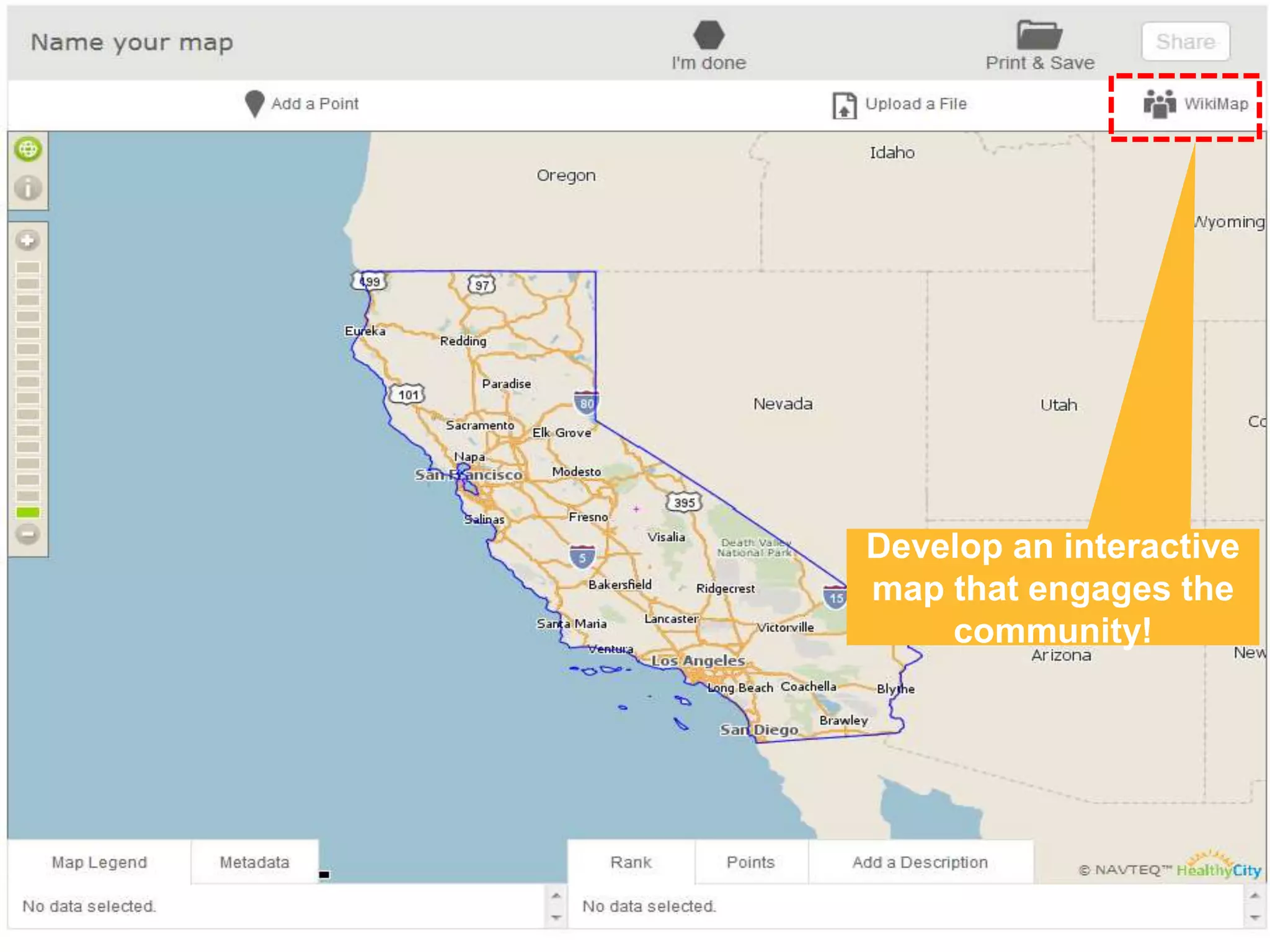 Develop an interactive
map that engages the
community!
 