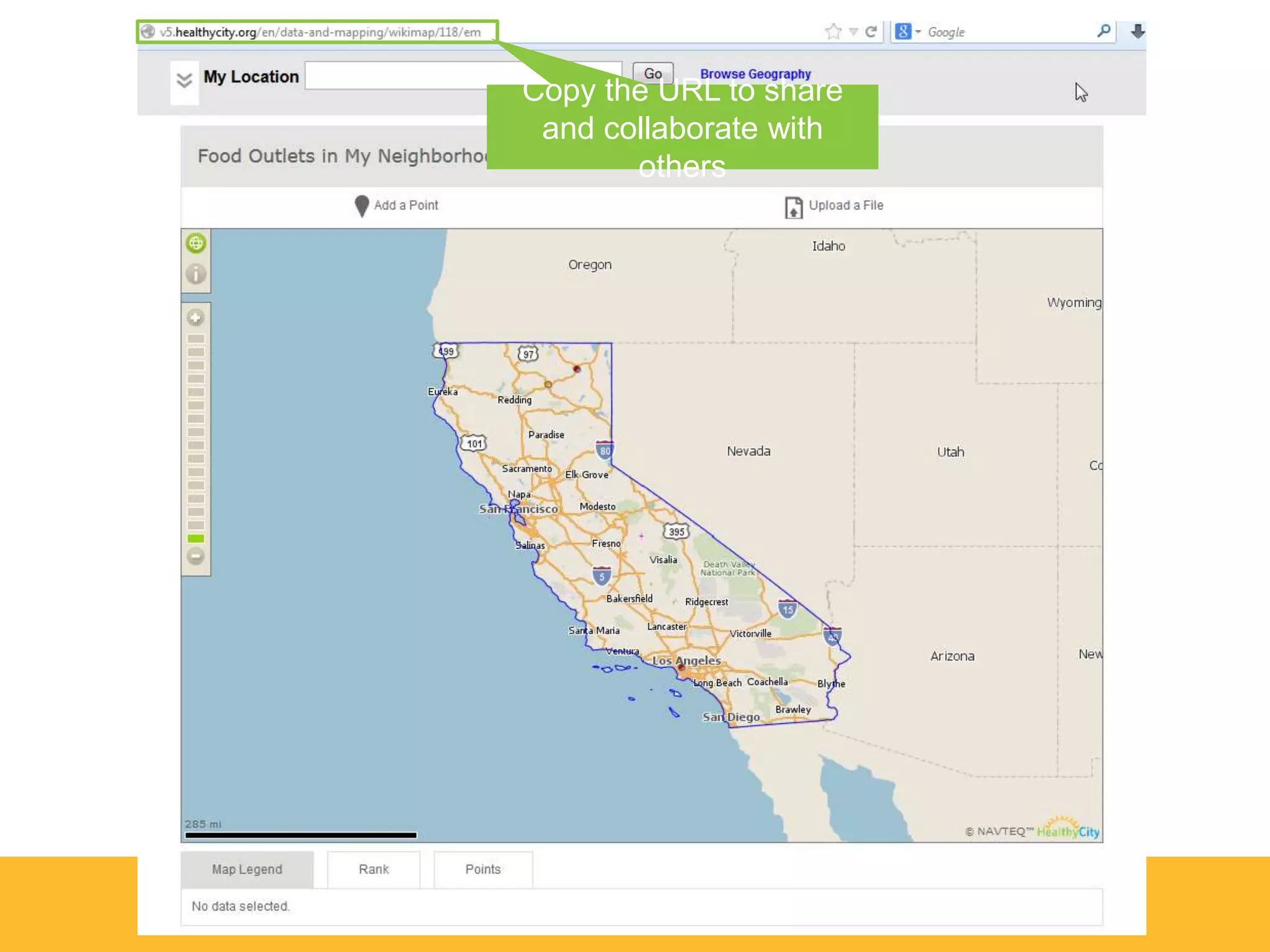 Copy the URL to share
and collaborate with
others
 