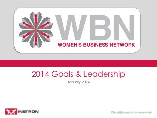 2014 Goals & Leadership
January 2014

 
