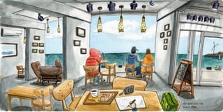 제주 월정리로와 카페