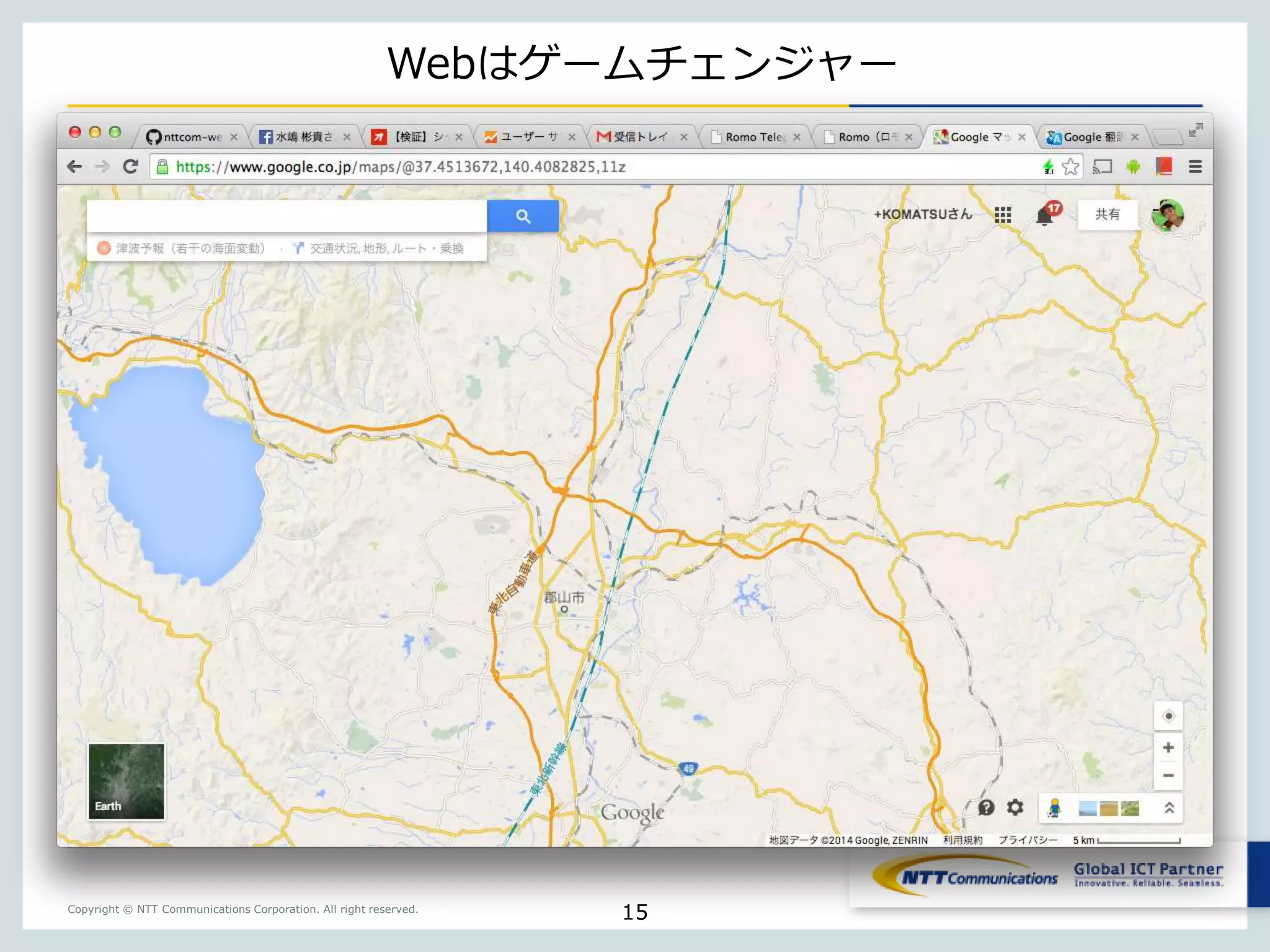 Copyright © NTT Communications Corporation. All right reserved.
Webはゲームチェンジャー
15
 