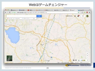Copyright © NTT Communications Corporation. All right reserved.
Webはゲームチェンジャー
15
 