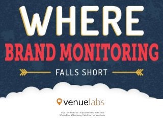 © 2014 Venuelabs – http://www.venuelabs.com
Where Brand Monitoring Falls Short for Merchants
 
