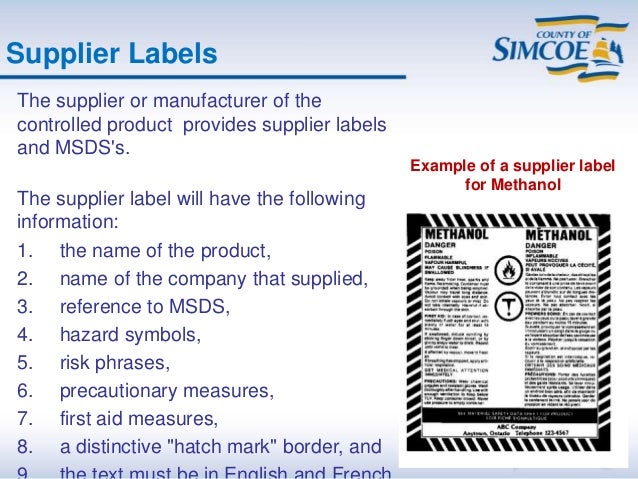 Do all products have whmis labels