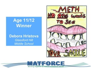 Age 11/12
Winner
Debora Hristova
Glassford Hill
Middle School
 