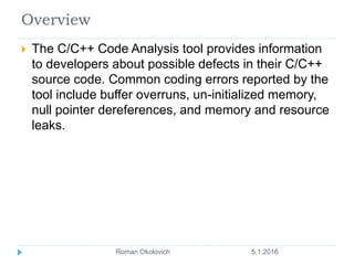 code analysis for c++ | PPT