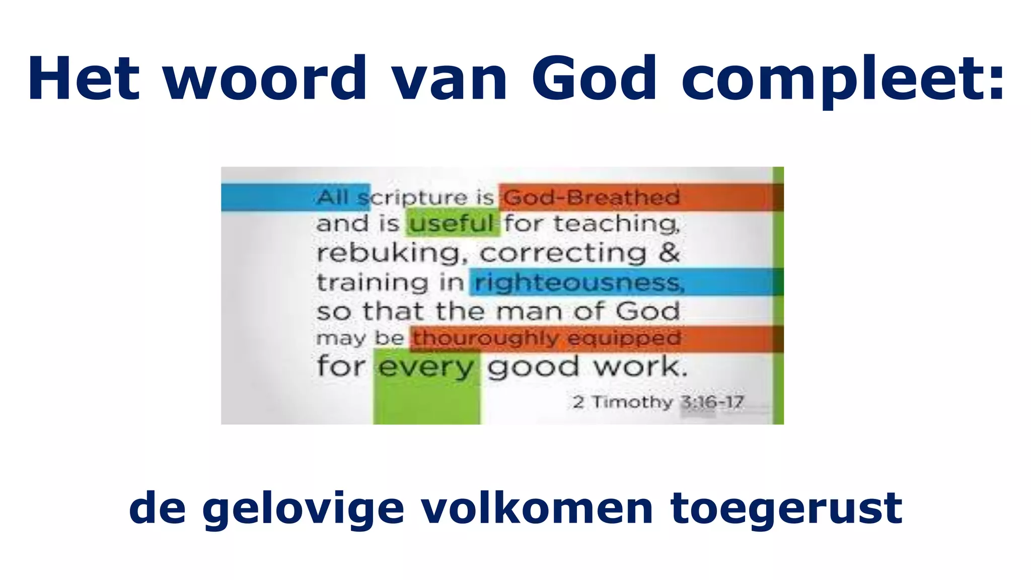 Het woord van God compleet | PPTX