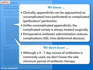 Duration of antibiotic treatment after appendicectomy for acute ...