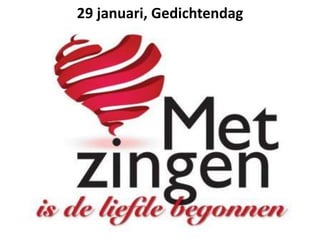 29 januari, Gedichtendag
 