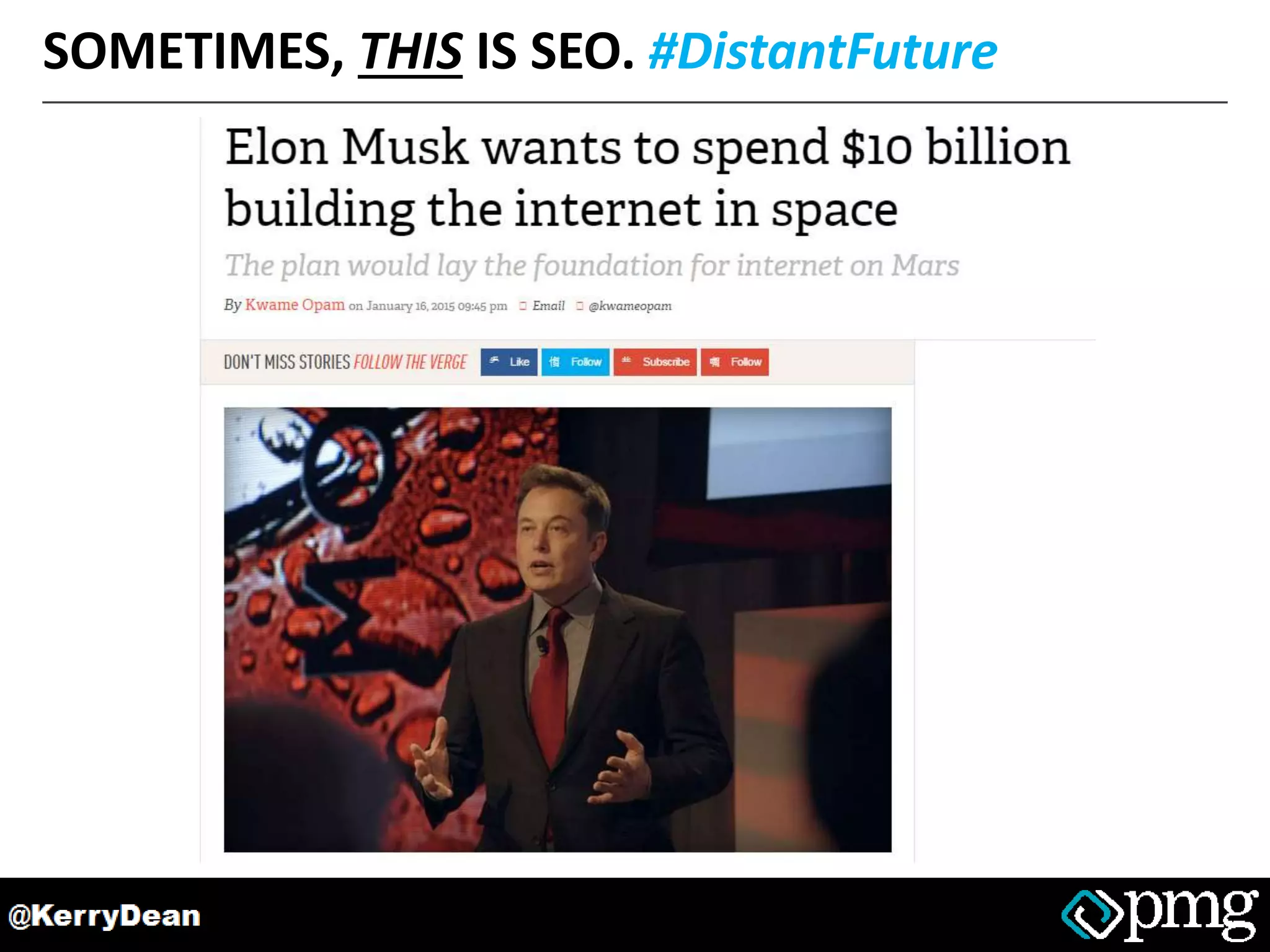 SOMETIMES, THIS IS SEO. #DistantFuture
 