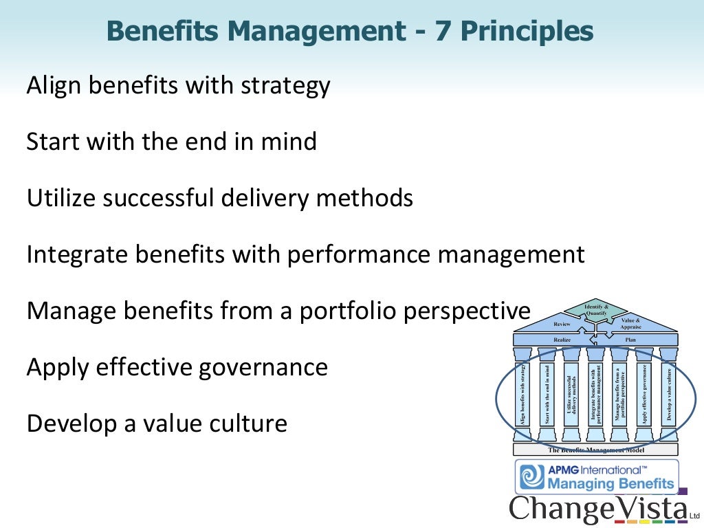 Benefits Management to enable change, Tuesday 27th January 2015