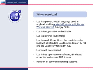 Use of Lua in Lab Devices | PPT