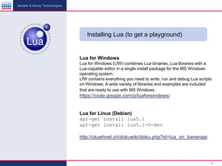 Use of Lua in Lab Devices | PPT