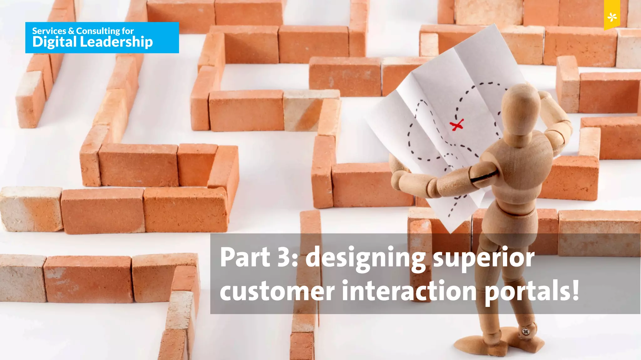 © Copyright 2015 Digital Leadership GmbH 54
Services & Consulting for
Digital Leadership
© Copyright 2014 Digital Leadership GmbH
Services & Consulting for
Digital Leadership
Part 3: designing superior
customer interaction portals!
 