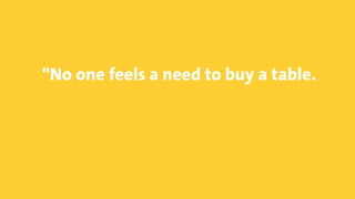 © Copyright 2015 Digital Leadership GmbH 64
"No one feels a need to buy a table.
 