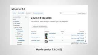 Moodle Version 2.8 (2015)
 