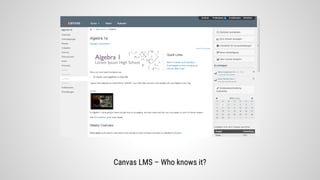 Canvas LMS – Who knows it?
 