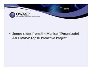 Secure Coding For Java - Une introduction