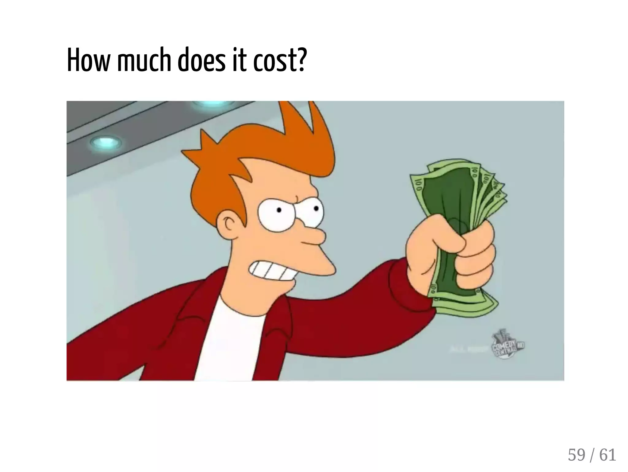 How much does it cost?
59 / 61
 