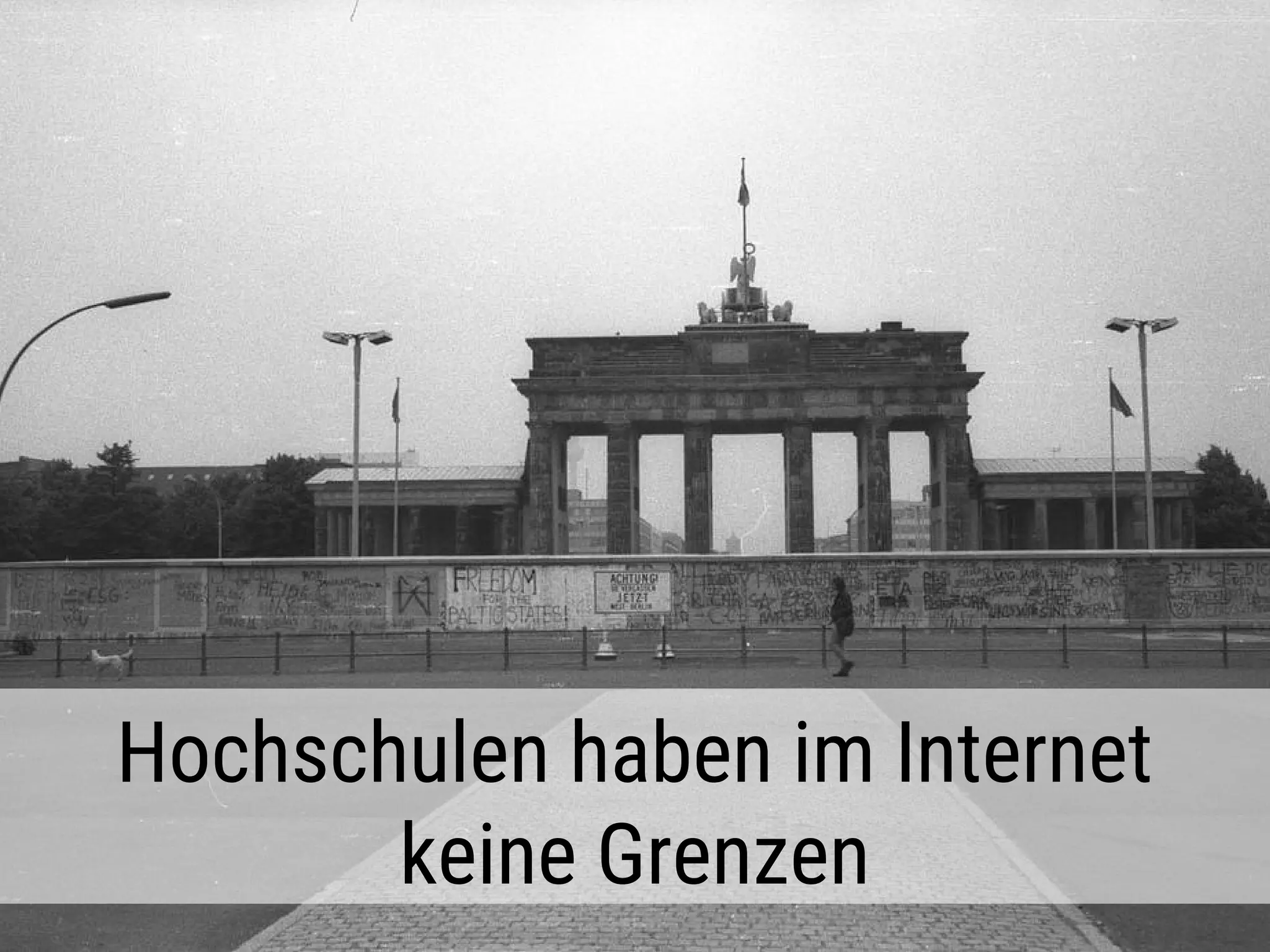 Hochschulen haben im Internet
keine Grenzen
 