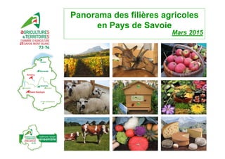 Panorama des filières agricoles
en Pays de Savoie
Mars 2015
 