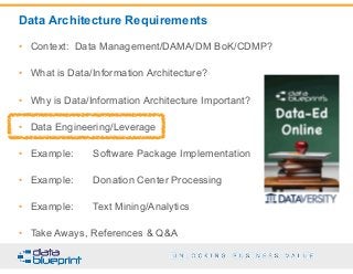 Data-Ed: Data Architecture Requirements  