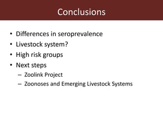 Wildlife-livestock-human interface: recognising drivers of disease