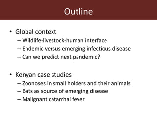 Wildlife-livestock-human interface: recognising drivers of disease