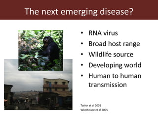 Wildlife-livestock-human interface: recognising drivers of disease