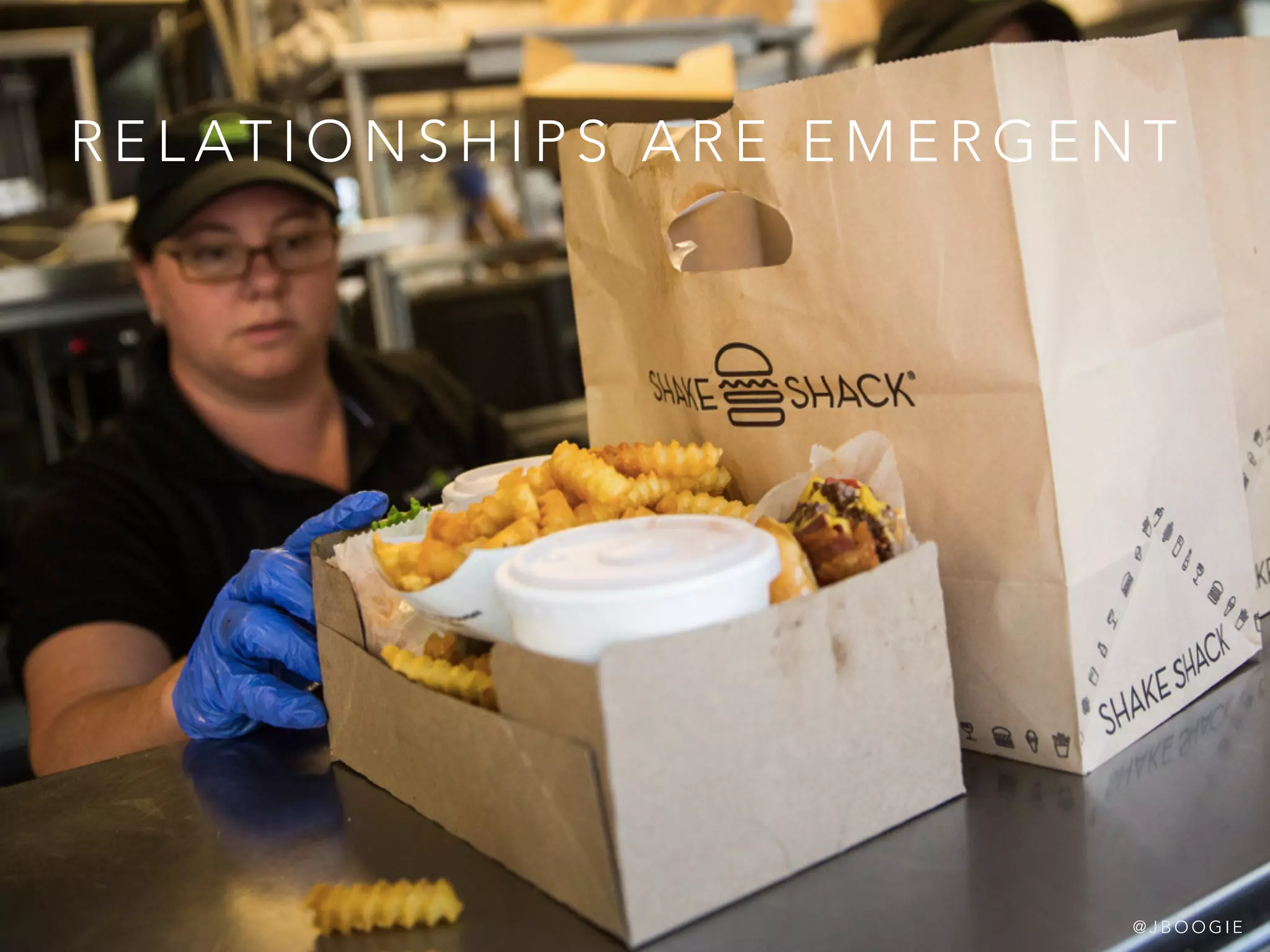 R E L AT I O N S H I P S A R E E M E R G E N T
@ J B O O G I E
 