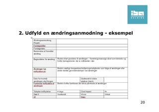 2. Udfyld en ændringsanmodning - eksempel
20
 