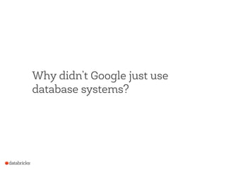 (Berkeley CS186 guest lecture) Big Data Analytics Systems: What Goes Around Comes Around