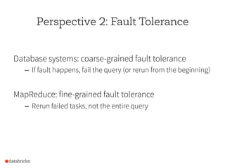 (Berkeley CS186 guest lecture) Big Data Analytics Systems: What Goes Around Comes Around