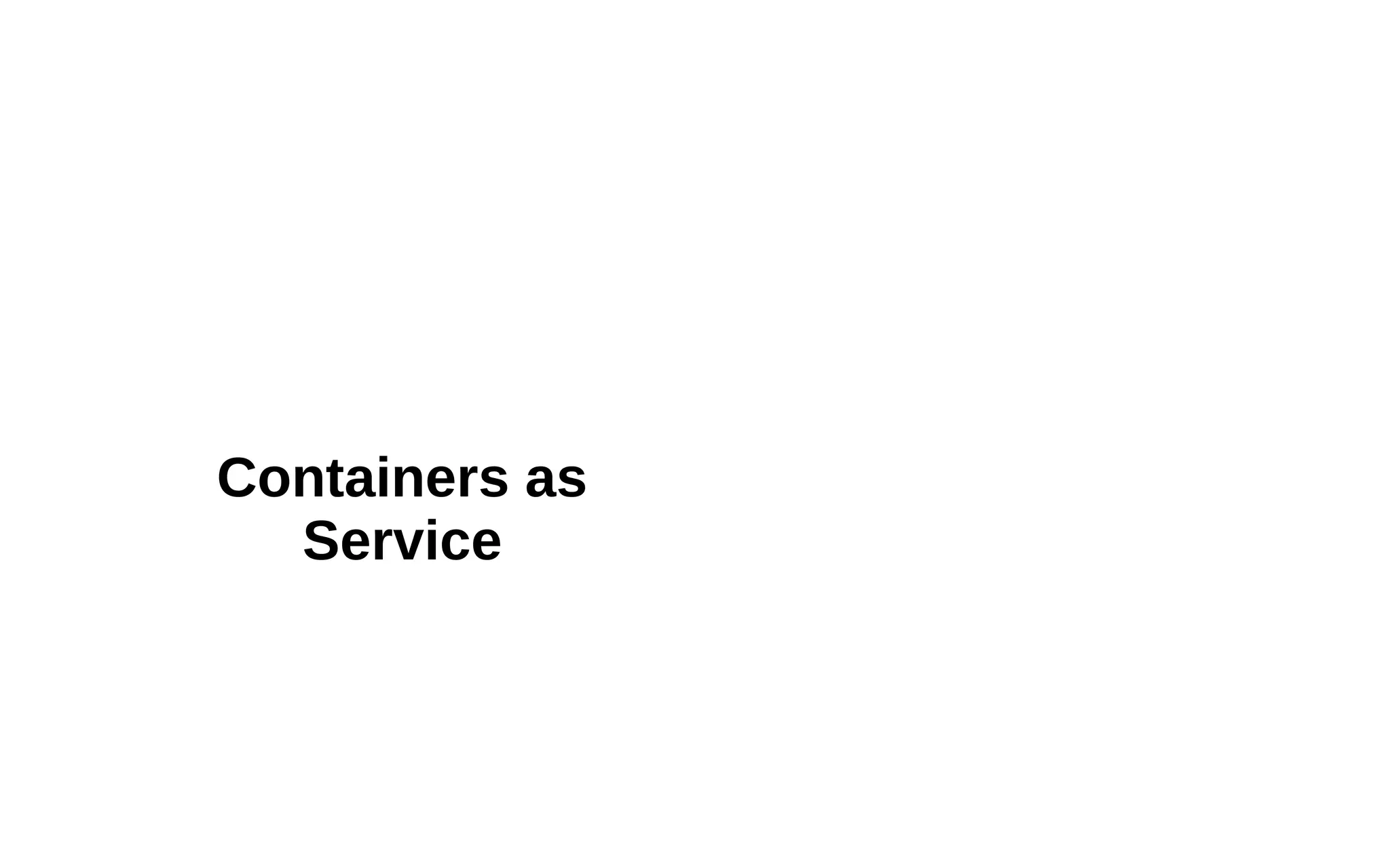 23
Containers as
Service
 
