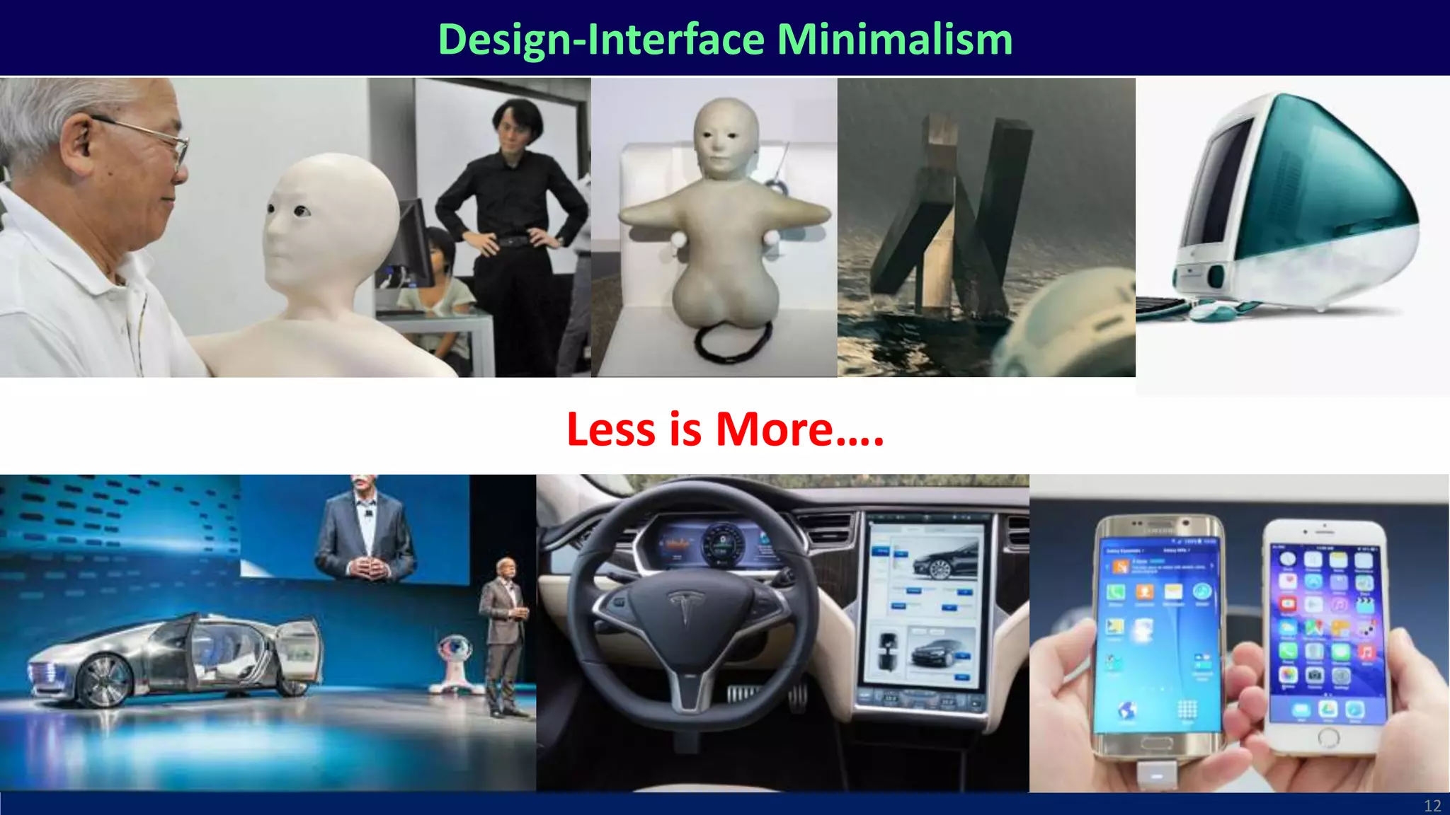 Design-Interface Minimalism
12
Less is More….
 