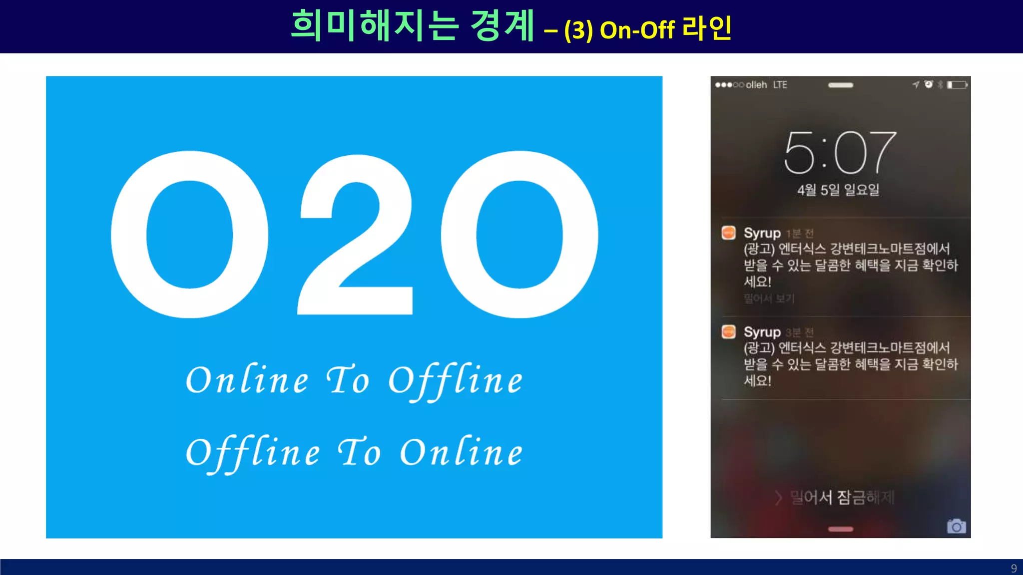 희미해지는 경계 – (3) On-Off 라인
9
 