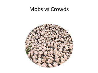 Mobs vs Crowds
 
